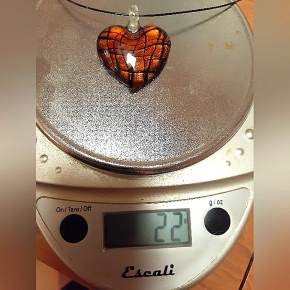 NWOT Murano Crystal Heart Necklace - Picture 6 of 6